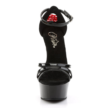 Pleaser Sandales pour femmes DELIGHT-662 BLK PAT / BLK