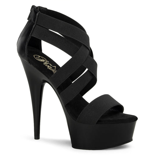 Pleaser Sandales pour femmes DELIGHT-669 BLK BAND BAND-FAUX CUIR / BLK