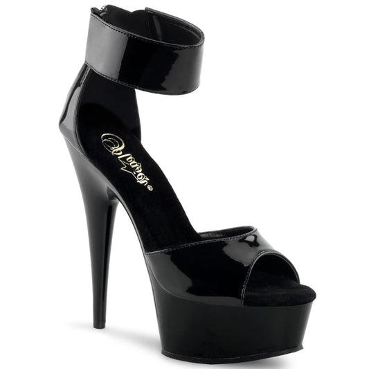 Pleaser Sandales pour femmes DELIGHT-670-3 blk / blk