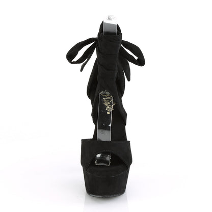 Pleaser Sandales pour femmes DELIGHT-679 BLK FAUX SUDE / BLK FAUX SUDE