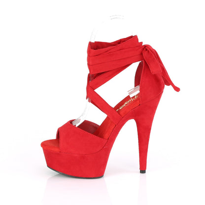 Pleaser Sandales pour femmes DELIGHT-679 Suisse en faux daim rouge / suède rouge