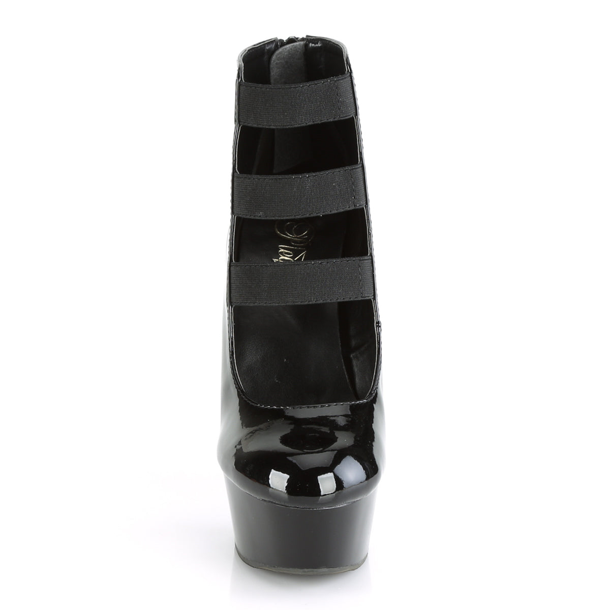 Pleaser Sandales pour femmes DELIGHT-684 BLK PAT / BLK