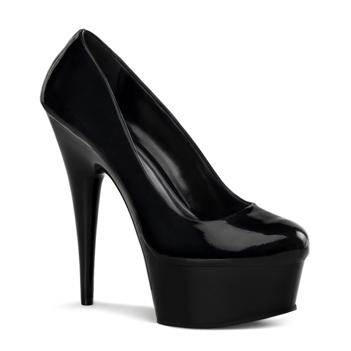 Pleaser Sandales pour femmes DELIGHT-685 BLK PAT / BLK