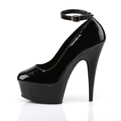 Pleaser Sandales pour femmes DELIGHT-686 BLK PAT / BLK