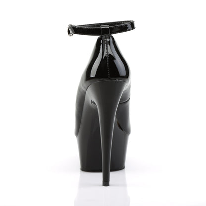 Pleaser Sandales pour femmes DELIGHT-686 BLK PAT / BLK