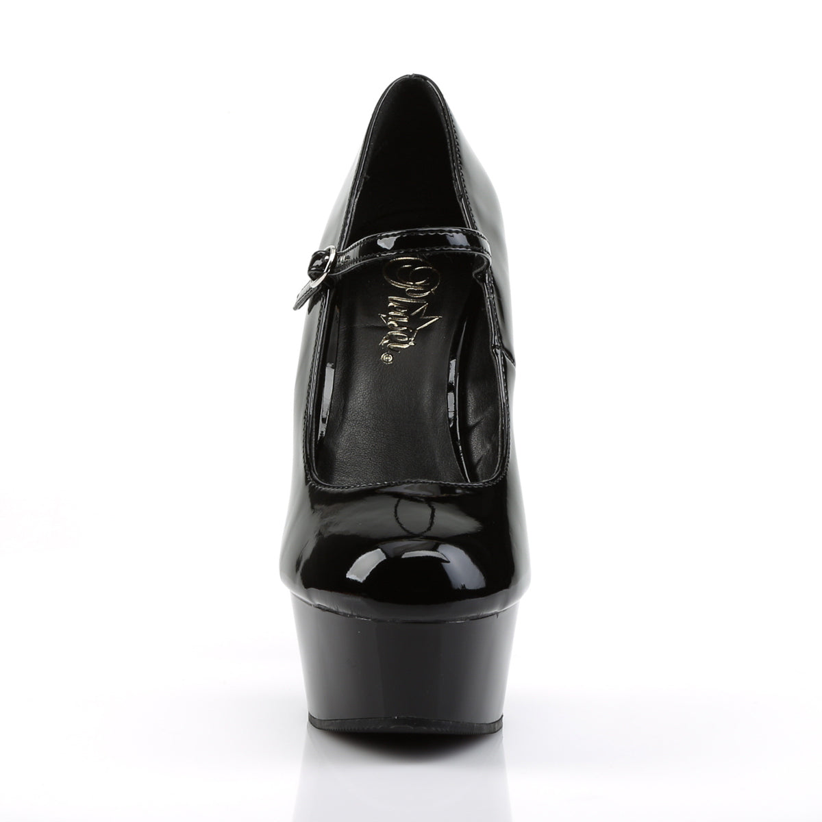 Pleaser Sandales pour femmes DELIGHT-687 BLK PAT / BLK