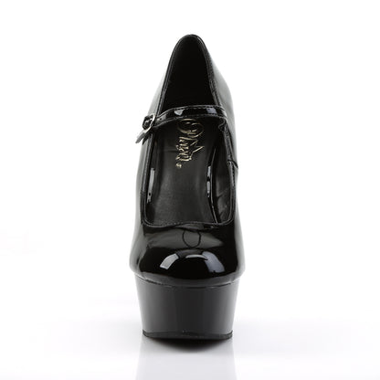Pleaser Sandales pour femmes DELIGHT-687 BLK PAT / BLK