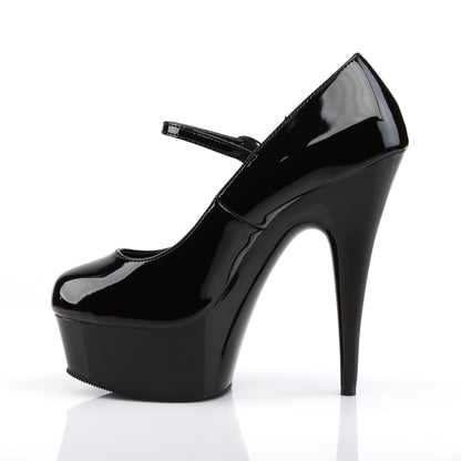 Pleaser Sandales pour femmes DELIGHT-687 BLK PAT / BLK