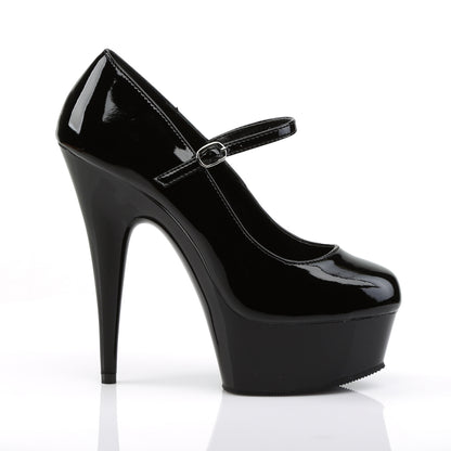 Pleaser Sandales pour femmes DELIGHT-687 BLK PAT / BLK