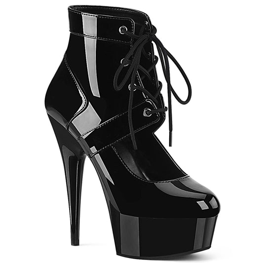 Pleaser Bottines pour femmes DELIGHT-688 BLK PAT / BLK