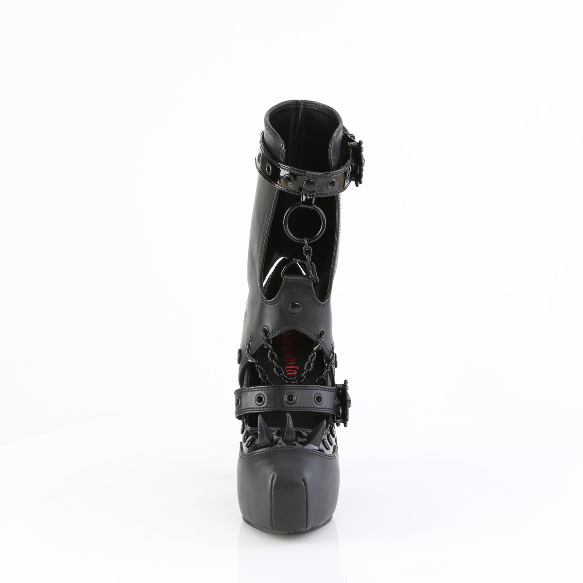 DemoniaCult Women's Heels & Platform Shoes DEMON-13 Blk Vegan Leather