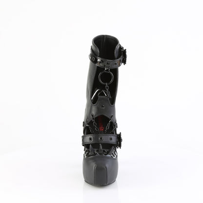 DemoniaCult Women's Heels & Platform Shoes DEMON-13 Blk Vegan Leather