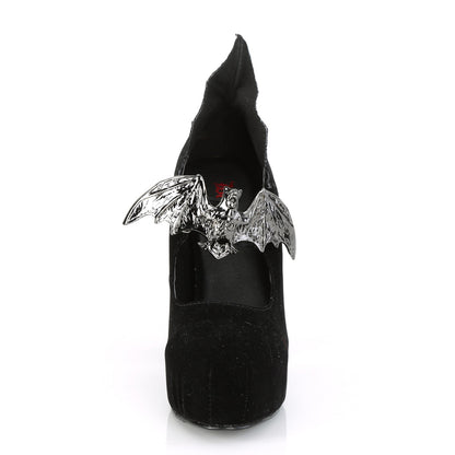 DemoniaCult Pompes pour femmes DEMON-18 Blk Velvet