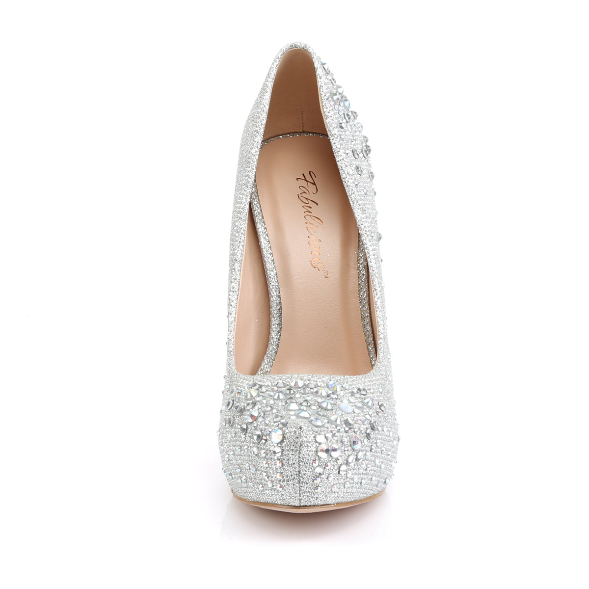 Fabulicious Pompes pour femmes DESTINYTissu de maille de paillettes SLV -06R