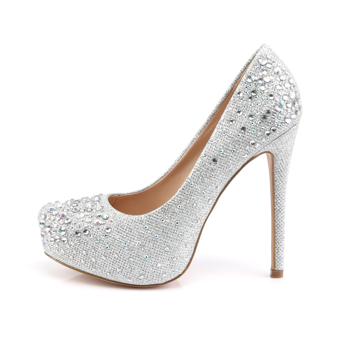 Fabulicious Pompes pour femmes DESTINYTissu de maille de paillettes SLV -06R