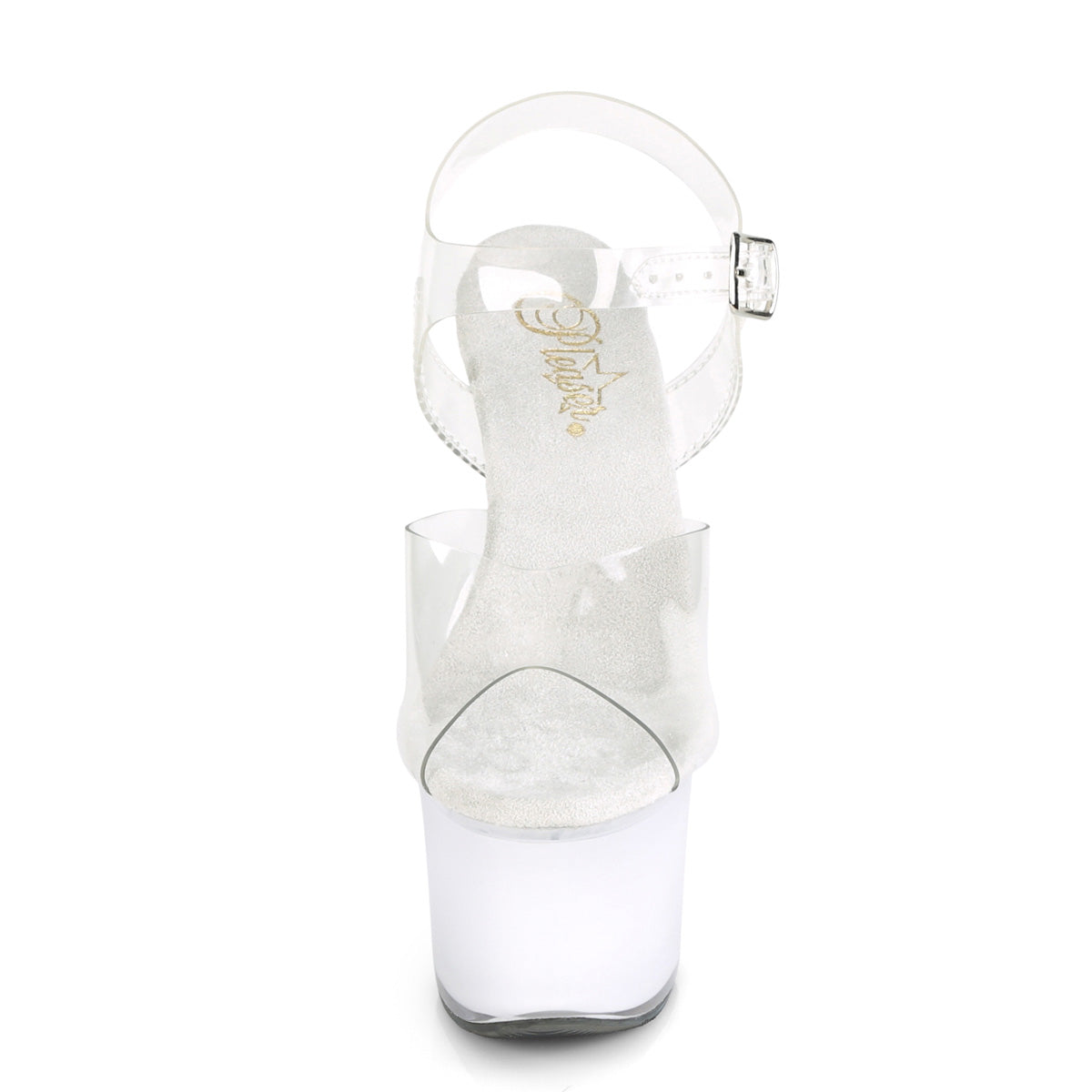 Pleaser Sandales pour femmes DISCOLITE-708 CLR / GLOW WHITE