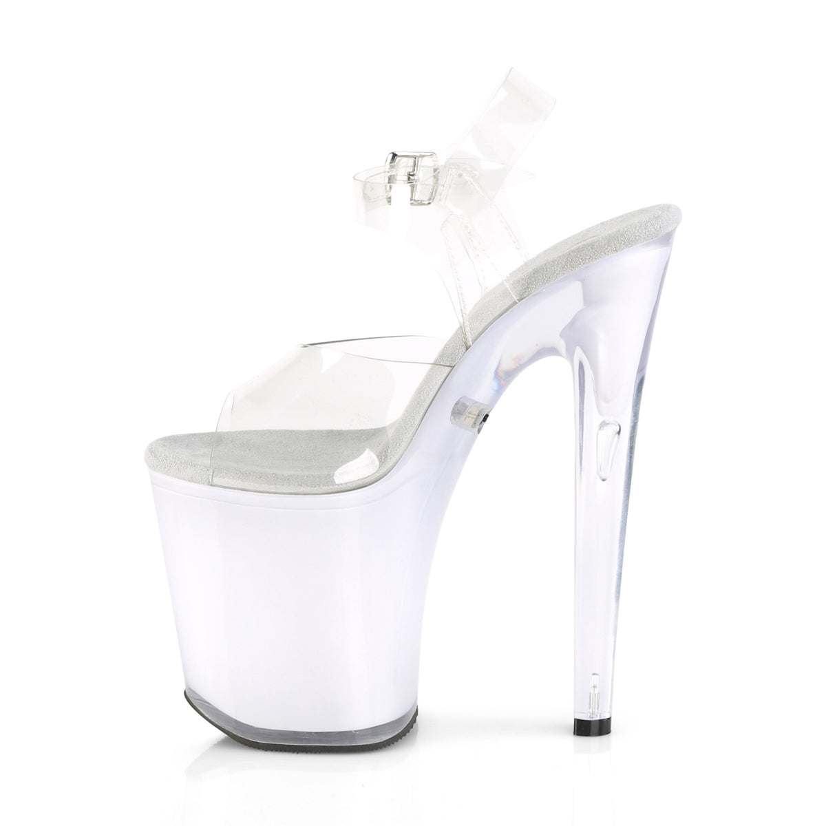Pleaser Sandales pour femmes DISCOLITE-808 CLR / BLANC GLOW