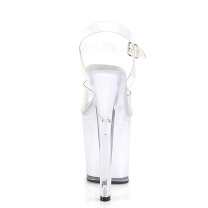 Pleaser Sandales pour femmes DISCOLITE-808 CLR / BLANC GLOW