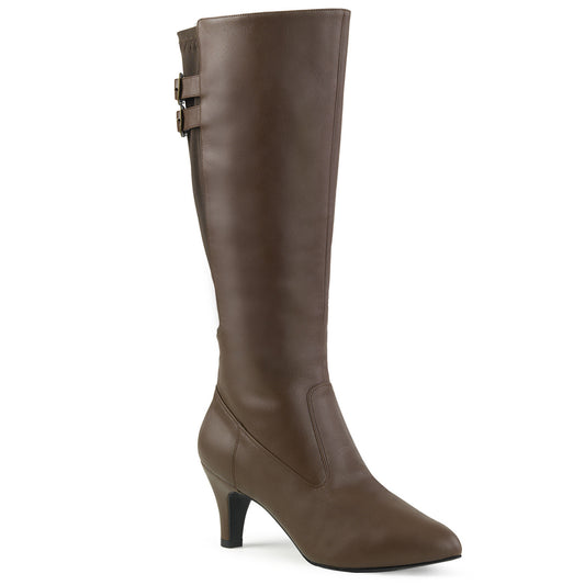 Pleaser Pink Label Bottes pour femmes DIVINE-2018 Cuir brun brun