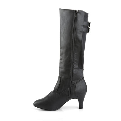 Pleaser Pink Label Womens Boots DIVINE-2018 Blk Faux Leather