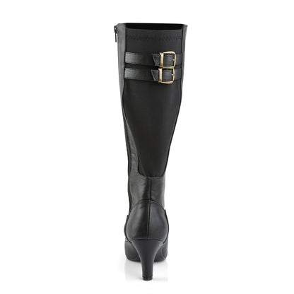 Pleaser Pink Label Womens Boots DIVINE-2018 Blk Faux Leather