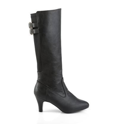 Pleaser Pink Label Womens Boots DIVINE-2018 Blk Faux Leather