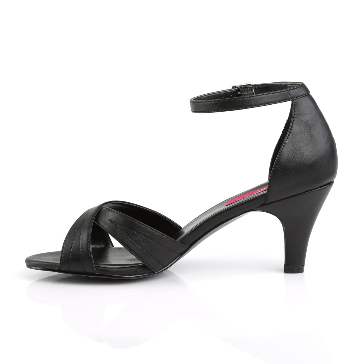 Pleaser Pink Label Womens  DIVINE-435 Blk Faux Leather