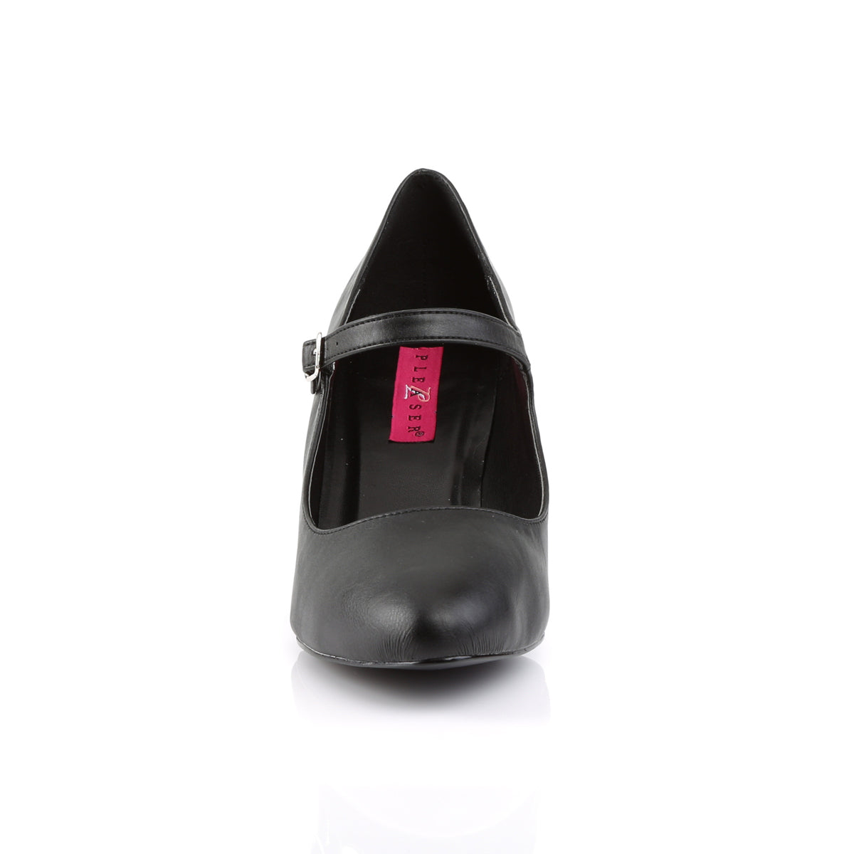 Pleaser Pink Label Womens Pumps DIVINE-440 Blk Faux Leather