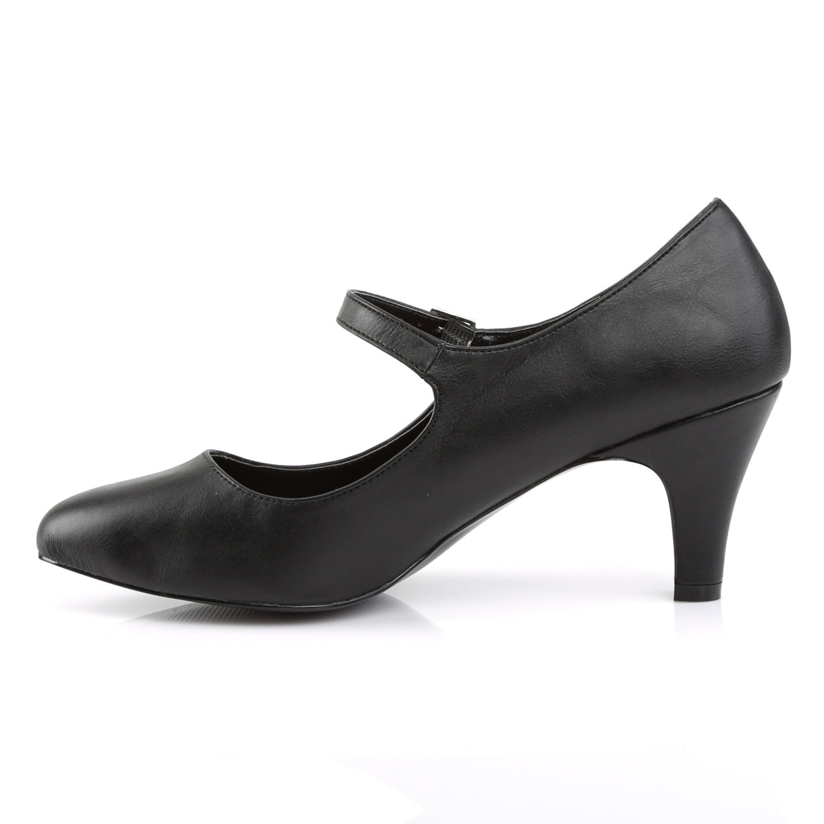 Pleaser Pink Label Womens Pumps DIVINE-440 Blk Faux Leather