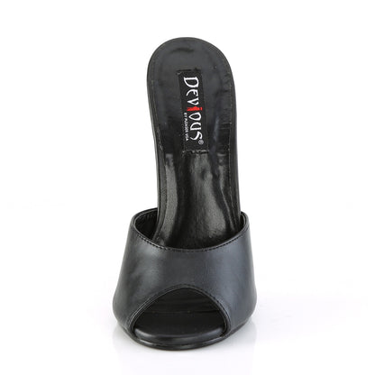 Devious Sandales pour femmes DOMINA-101 Blk Faux Cuir