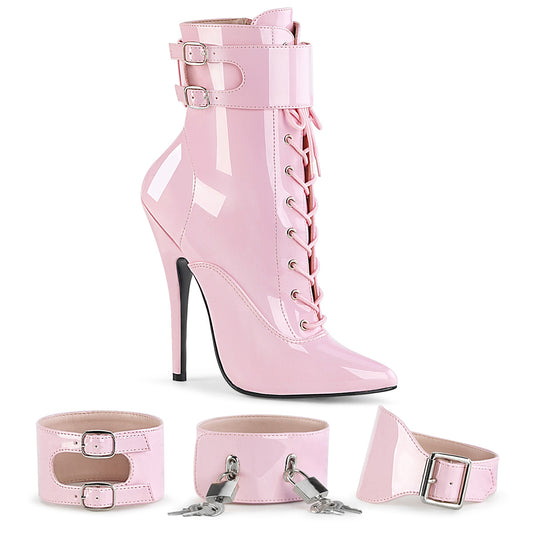 Devious Bottines pour femmes DOMINA-1023 B. Pat rose