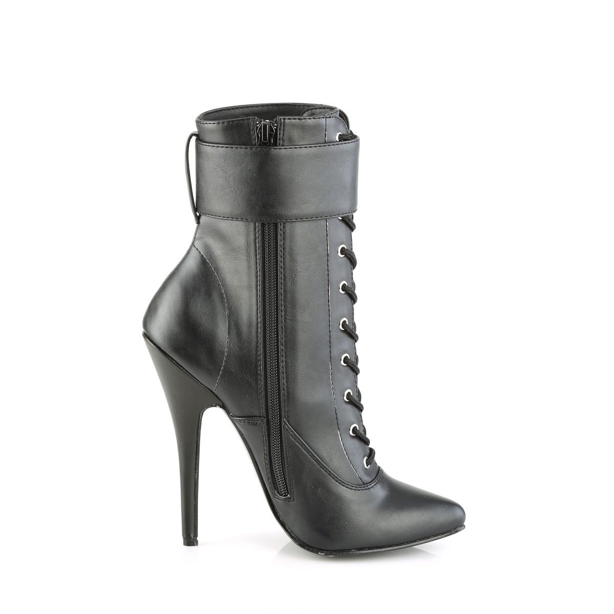 Devious Bottines pour femmes DOMINA-1023 Blk Faux Cuir