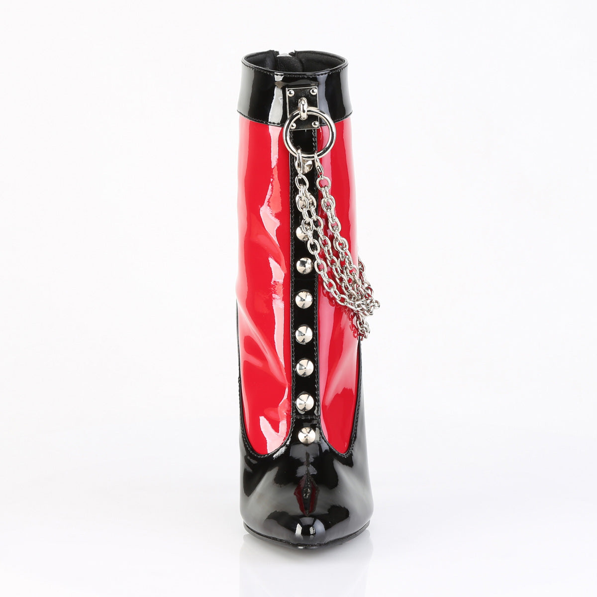 Devious Women's Single Soles DOMINA-1033 Blk-Red Pat