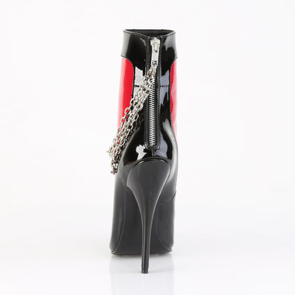 Devious Women's Single Soles DOMINA-1033 Blk-Red Pat