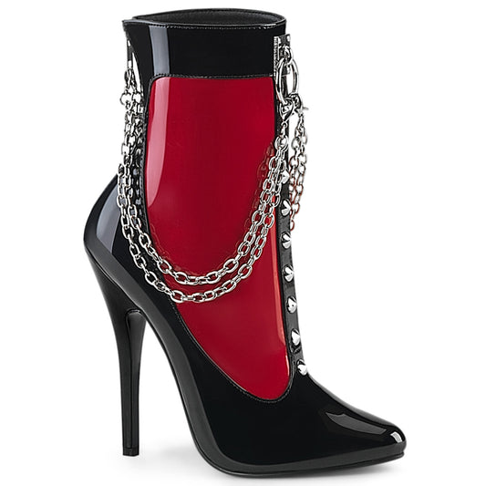 Devious Women's Single Soles DOMINA-1033 Blk-Red Pat
