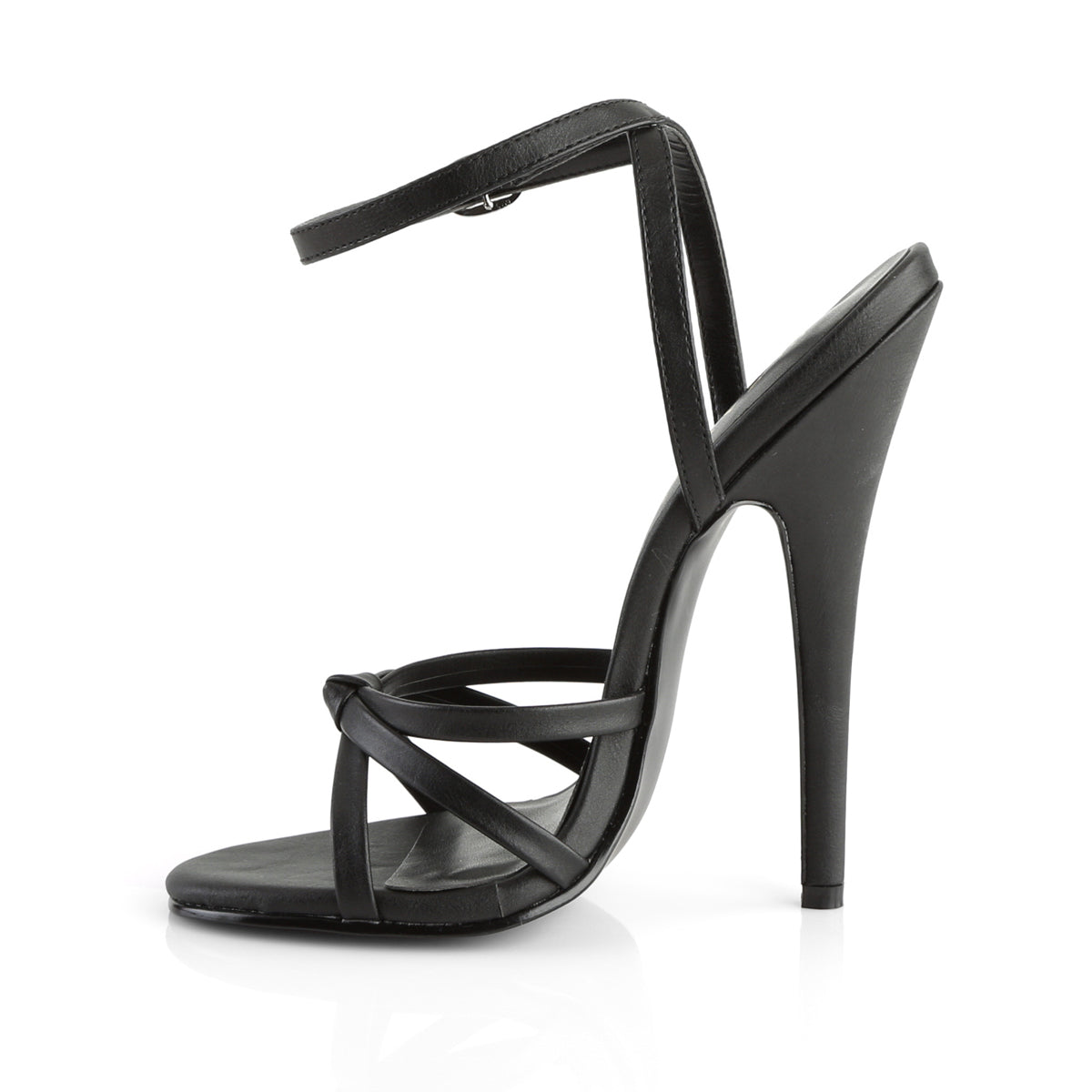 Devious Sandales pour femmes DOMINA-108 blk pu