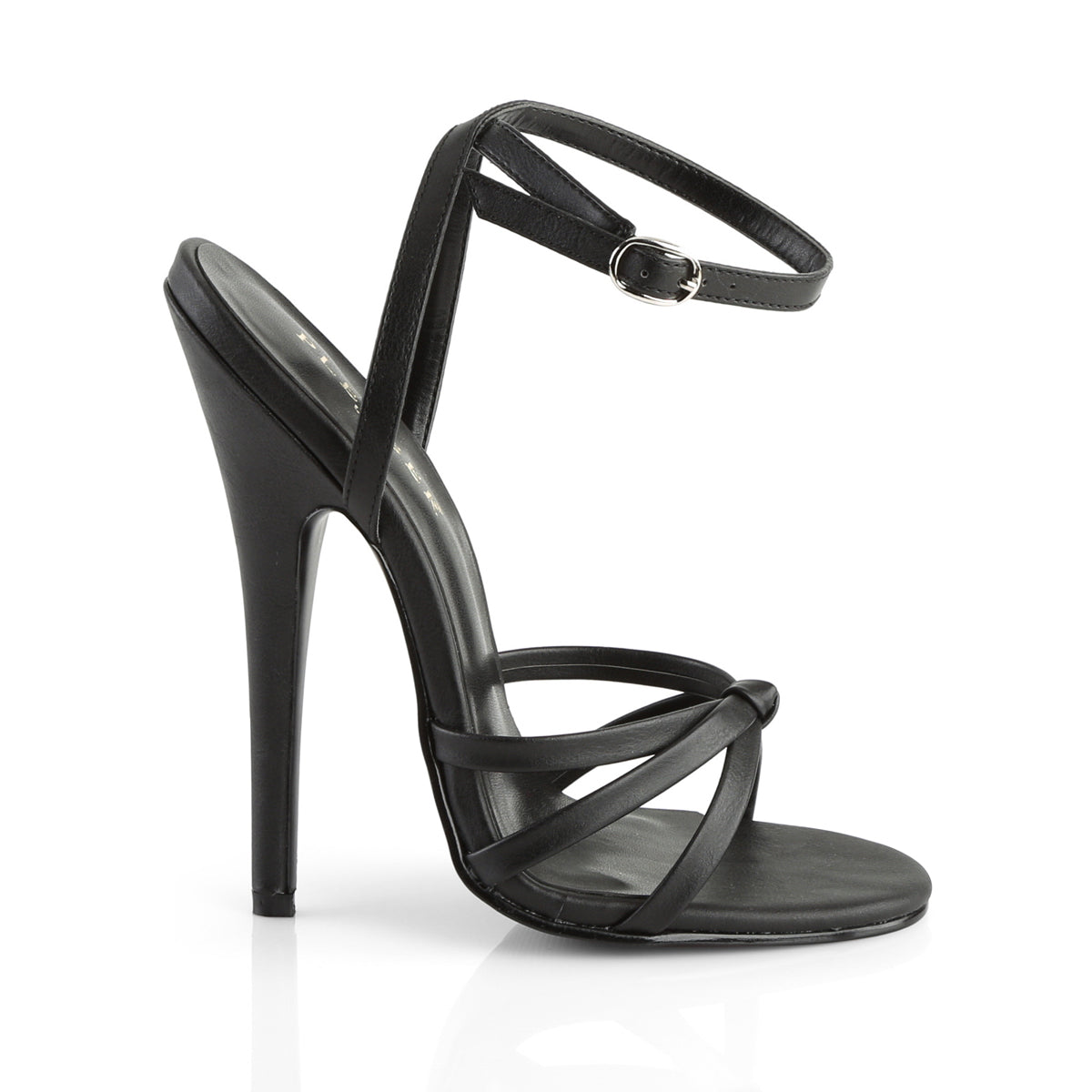 Devious Sandales pour femmes DOMINA-108 blk pu