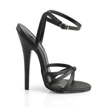 Devious Sandales pour femmes DOMINA-108 blk pu
