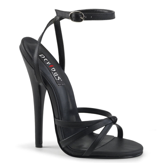 Devious Sandales pour femmes DOMINA-108 blk pu