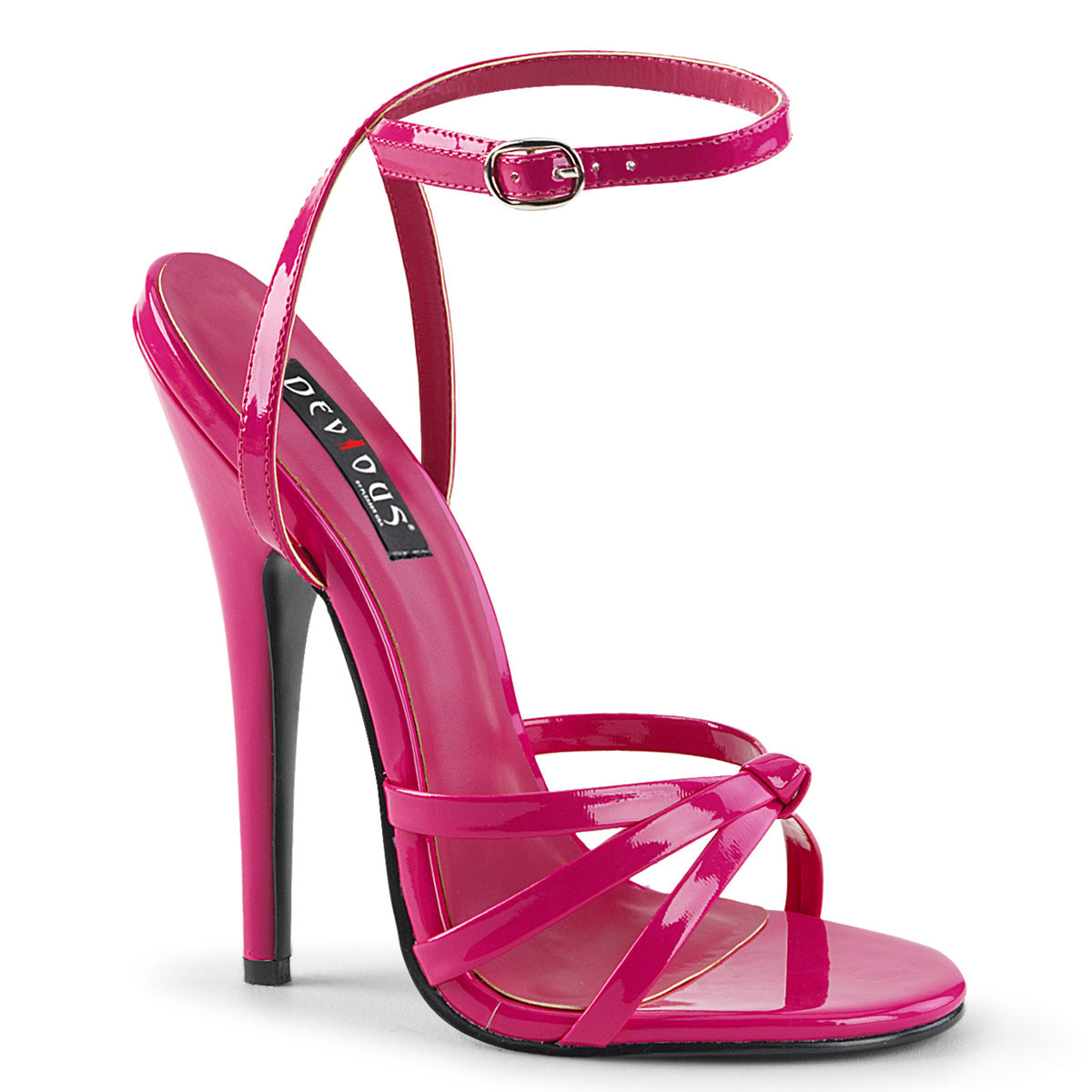 Devious Womens Sandals DOMINA-108 Hot Pink Pat