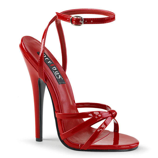 Devious Sandales pour femmes DOMINA-108 tape rouge