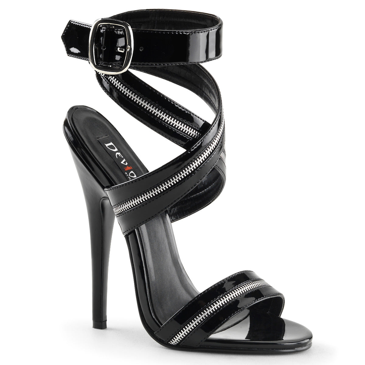 Devious Sandales pour femmes DOMINA-119 blk pat
