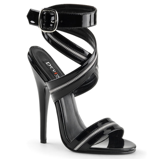 Devious Sandales pour femmes DOMINA-119 blk pat