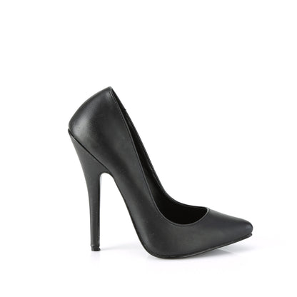 Devious Pompes pour femmes DOMINA-420 Blk Faux Cuir