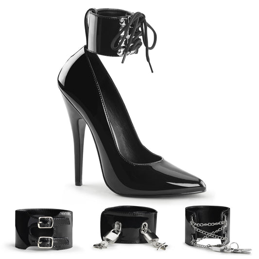 Devious Pompes pour femmes DOMINA-434 blk pat