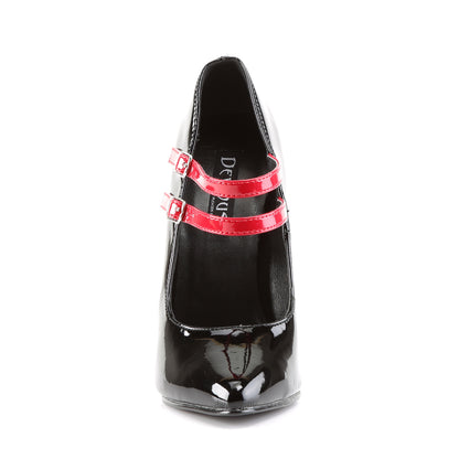 Devious Pompes pour femmes DOMINA-442 BLK-RED PAT