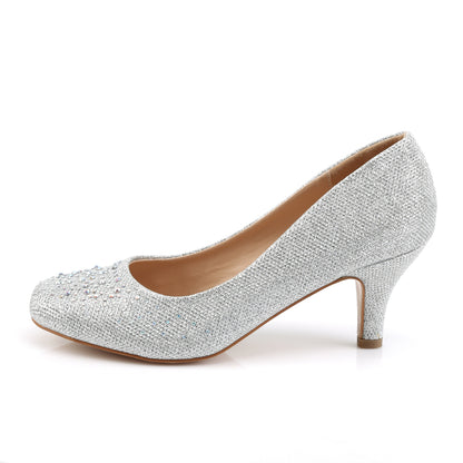 Fabulicious Pompes pour femmes DORIS-06 tissu de maille scintillant SLV