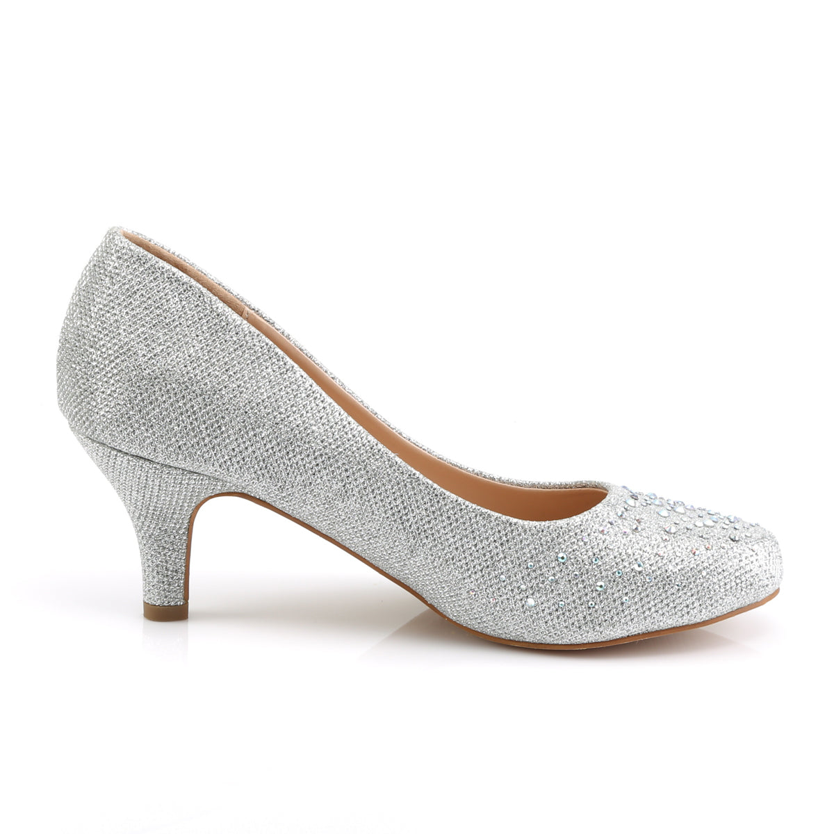 Fabulicious Pompes pour femmes DORIS-06 tissu de maille scintillant SLV