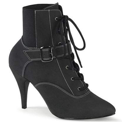 Pleaser Pink Label Womens Pumps DREAM-1022 Black Faux Nubuck Leather