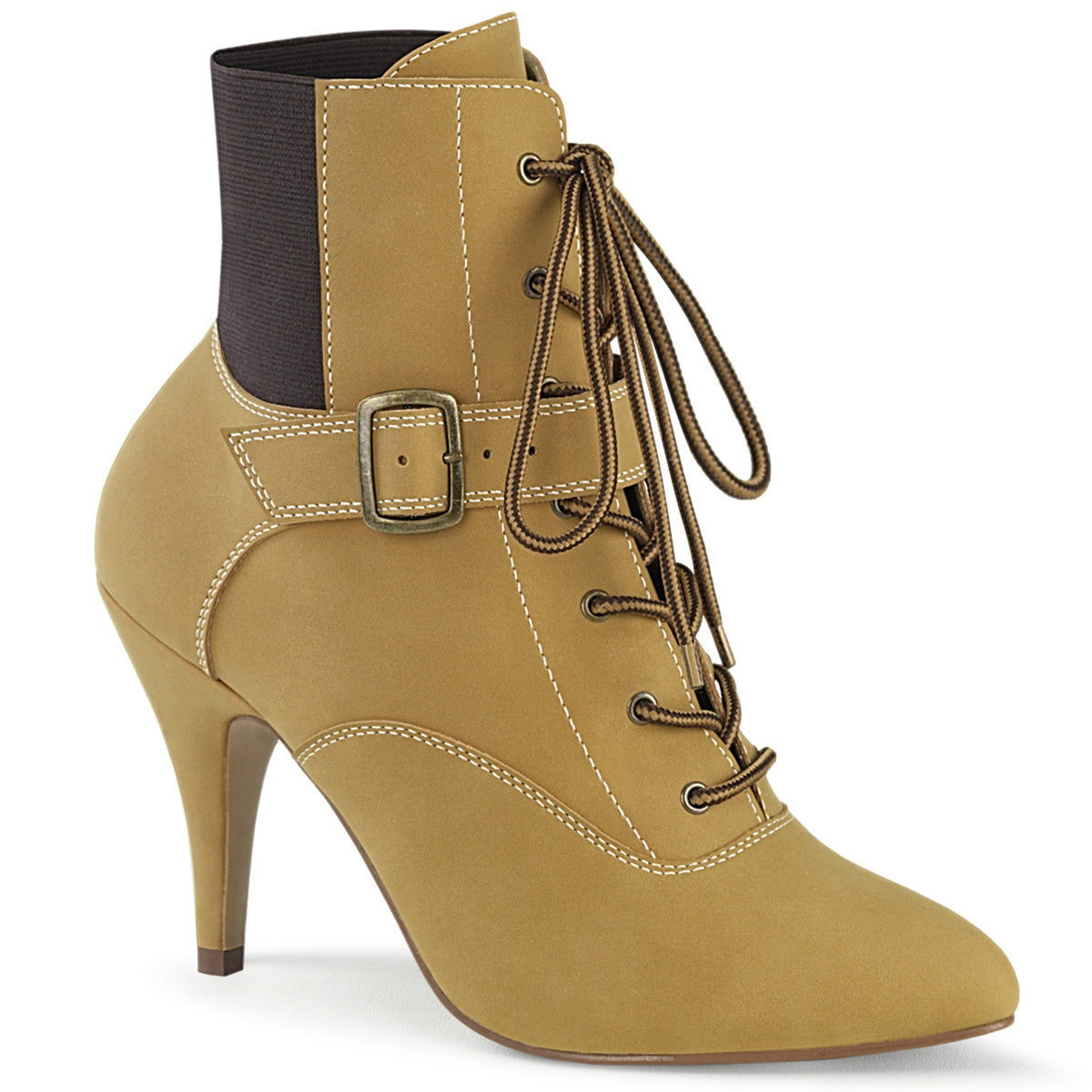 Pleaser Pink Label Pompes pour femmes DREAM-1022 TAN Fuax Nubuck Cuir